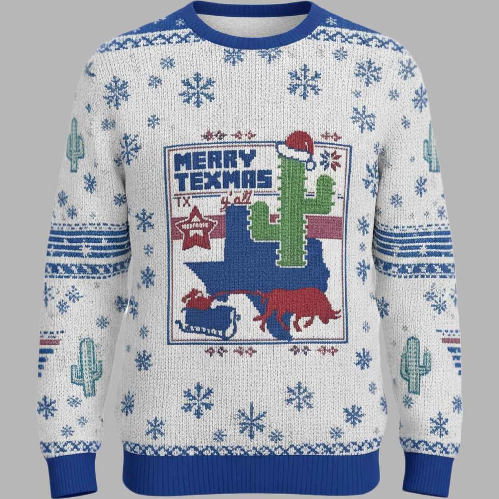 Merry Texmas YAll Christmas Ugly Sweater 1 Merry Texmas YAll Christmas Ugly Sweater 1