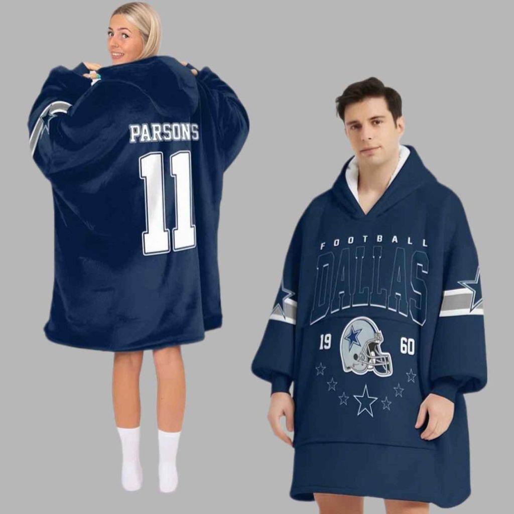 Micah Parsons 11 Dallas Football Unisex Blanket Hoodie 2