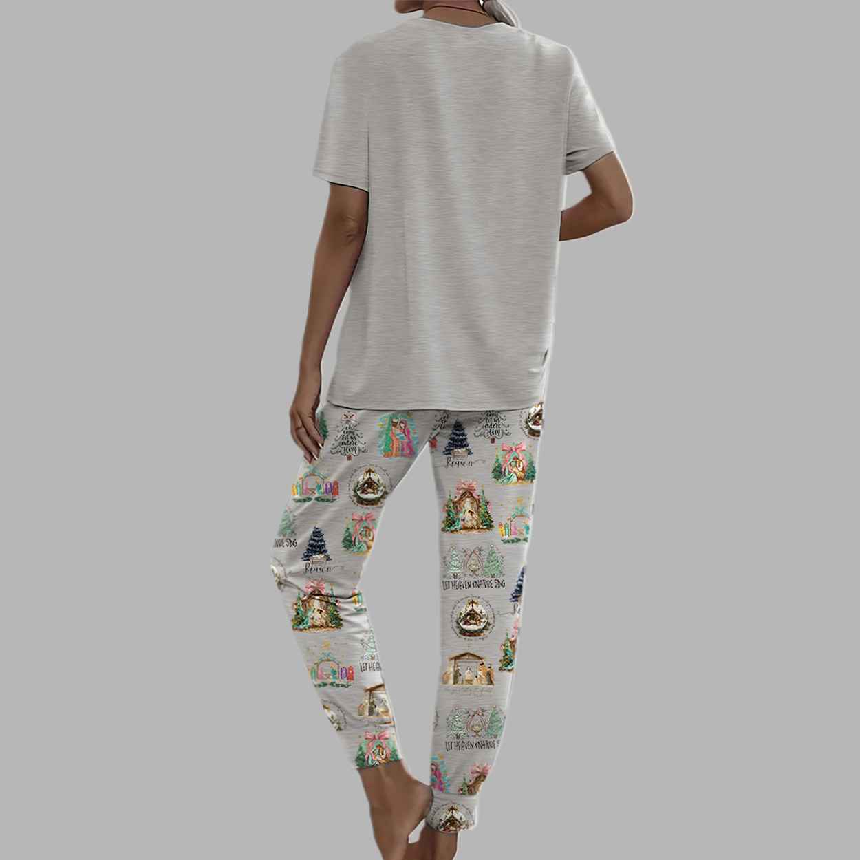 Nativity Scene Christmas Casual Pajama Set 3 Nativity Scene Christmas Casual Pajama Set 3