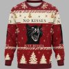 No Kisses Just Hisses Angry Black Cat Christmas Ugly Sweater 2