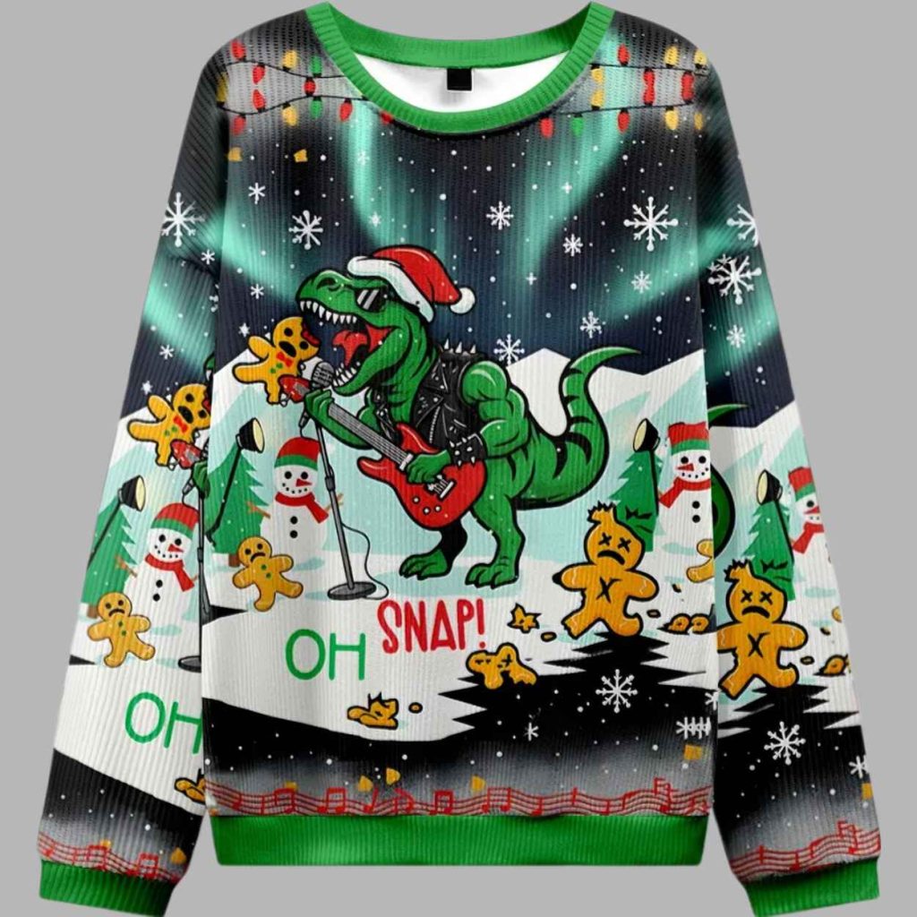 Oh Snap The Dinos Holiday Concert Christmas Ugly Sweater 2