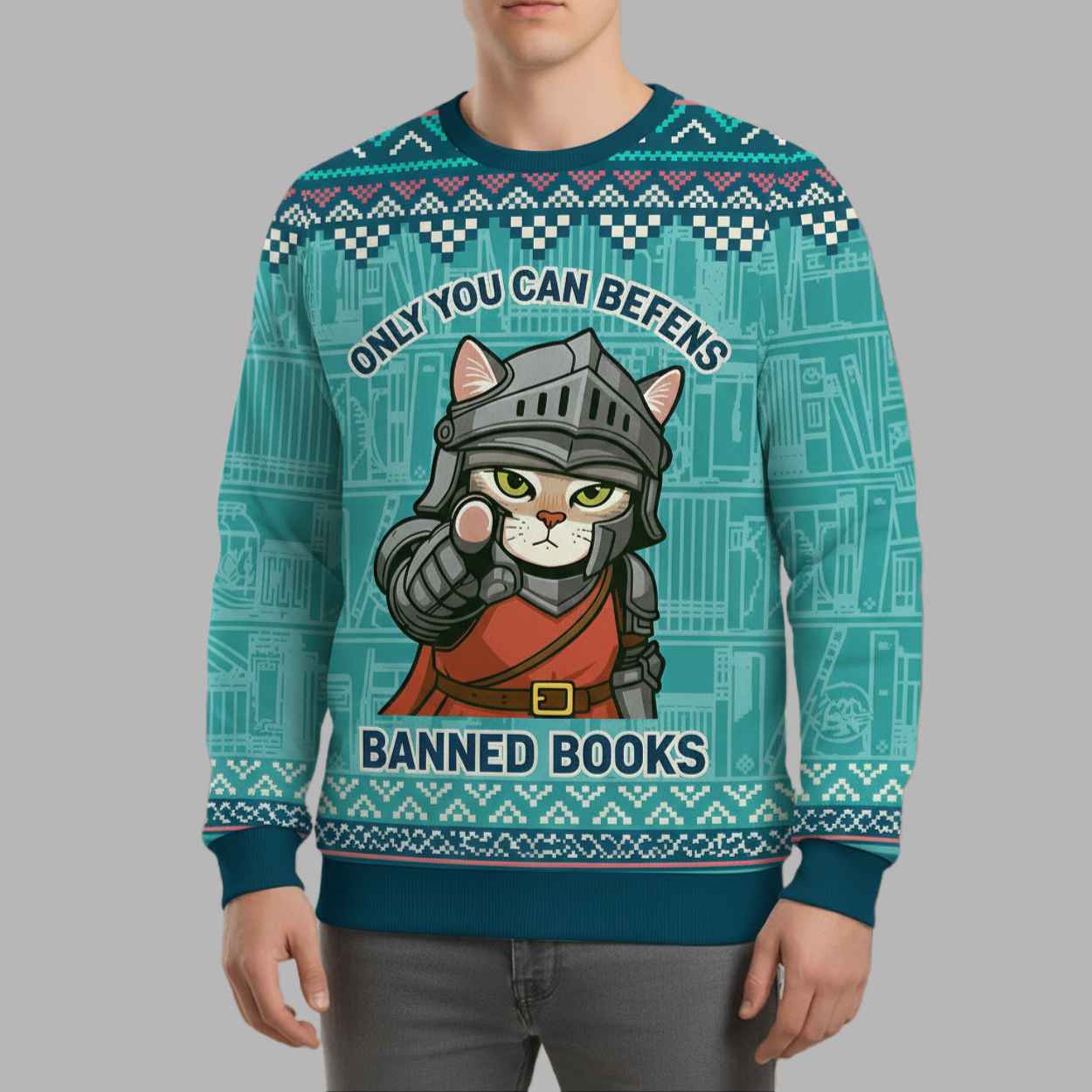 Only You Can Defend Banned Books Christmas Ugly Sweater 2 Only You Can Defend Banned Books Christmas Ugly Sweater 2