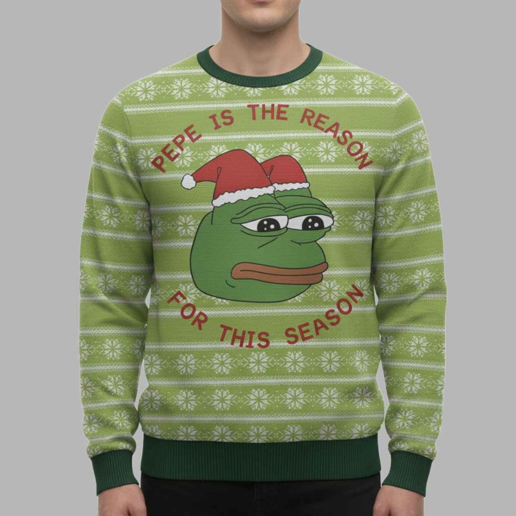 Pepe The Frog Dank Meme Christmas Ugly Sweater 2