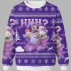 Pink Funny Meme Huh Cat Christmas Ugly Sweater 1