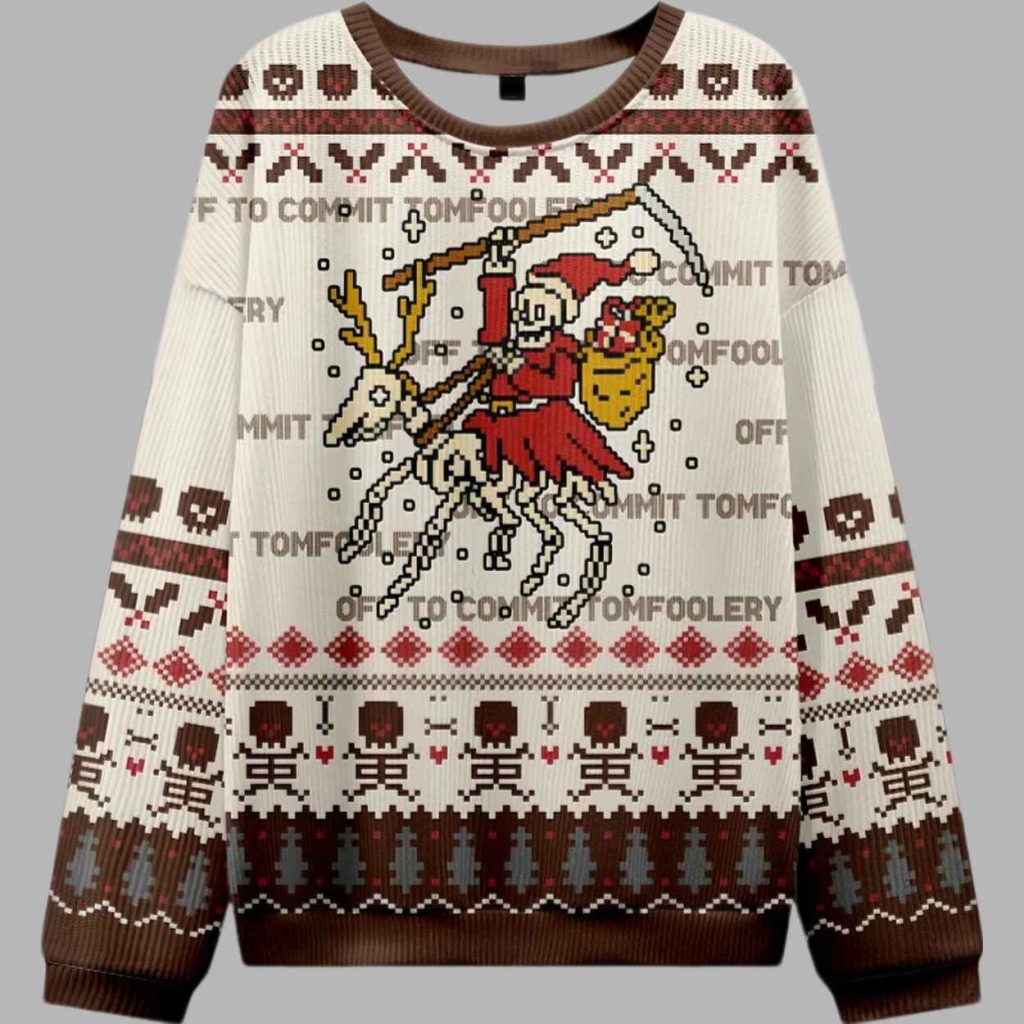 Pixel Deathmas Rider Christmas Ugly Sweater 2