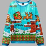 Pixelated Gingerbread Adventures Christmas Ugly Sweater