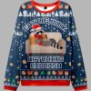 Raccoon Eats Pie Christmas Ugly Sweater 1