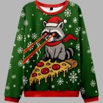 Raccoon Monster Christmas Ugly Sweater