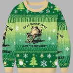Resting Frog Funny Christmas Ugly Sweater