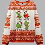 Rex the Halls Christmas Ugly Sweater