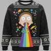 Rick and Morty Rainbow Christmas Ugly Sweater 1