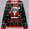 Santa Claus Raccoon Christmas Ugly Sweater 2