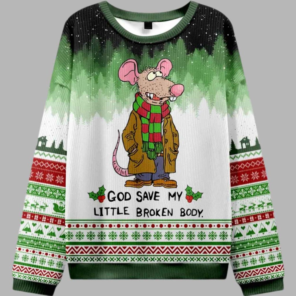 Save My Little Broken Body Christmas Ugly Sweater 2