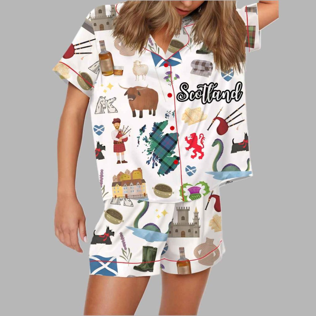 Scotland Silky Satin Pajama Set 4