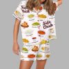 Side Club Chick Silky Satin Pajama Set
