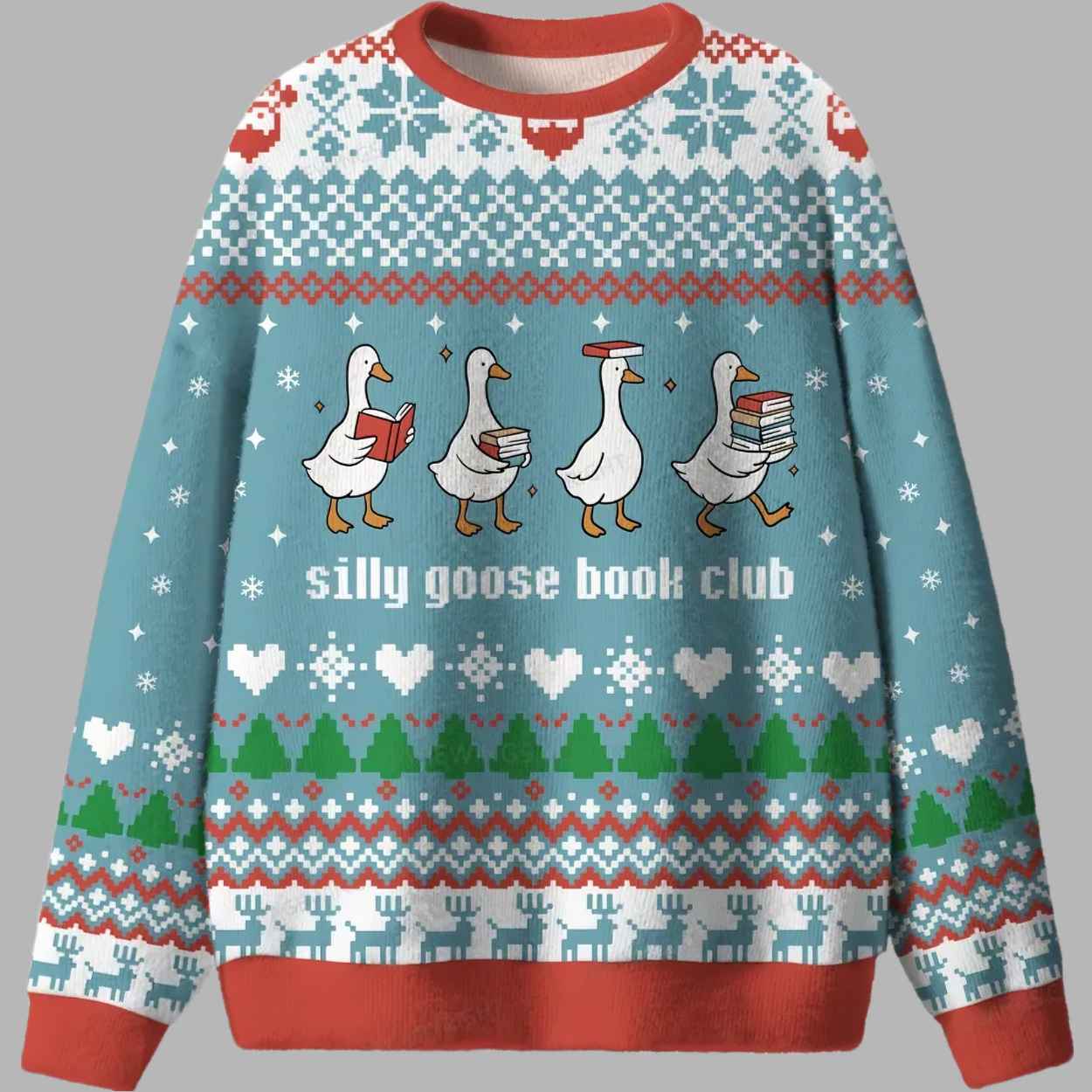 Silly Goose Book Club Ugly Christmas Sweater 1 Silly Goose Book Club Ugly Christmas Sweater 1