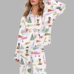 Ski Dogs Silky Satin Pajama Set
