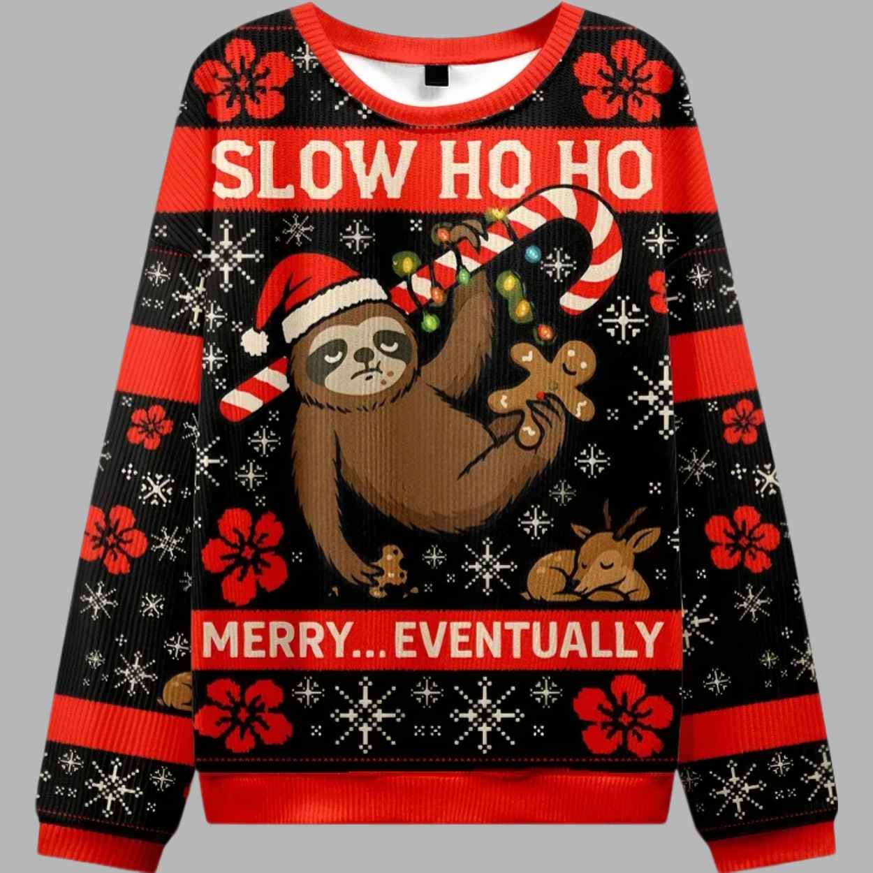 Sloth Eating Gingerbread Man Christmas Ugly Sweater 1 Sloth Eating Gingerbread Man Christmas Ugly Sweater 1