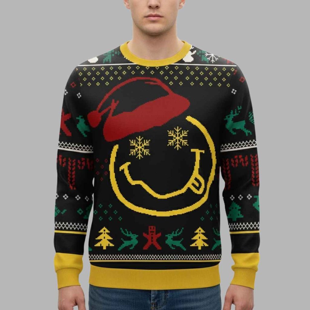Smiley Face Christmas Ugly Sweater 2