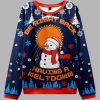 Snowman Is Collapsing Christmas Ugly Sweater 1