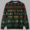 Submit Your Time Sheets Ugly Christmas Sweater 1