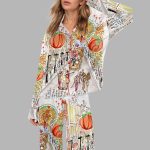 Thanksgiving Day Parade Silky Satin Pajama Set