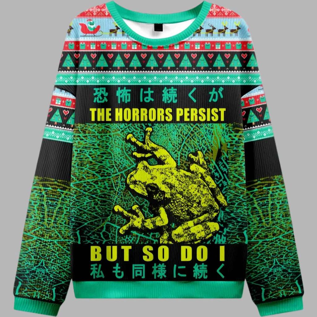 The Horrors Persist Frog Christmas Ugly Sweater 2 The Horrors Persist Frog Christmas Ugly Sweater 2
