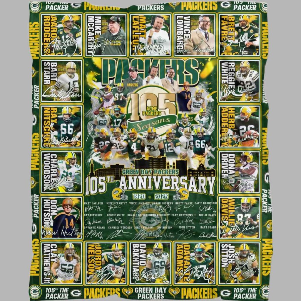 The Packers 105th Anniversary 1920 2025 Blanket 2