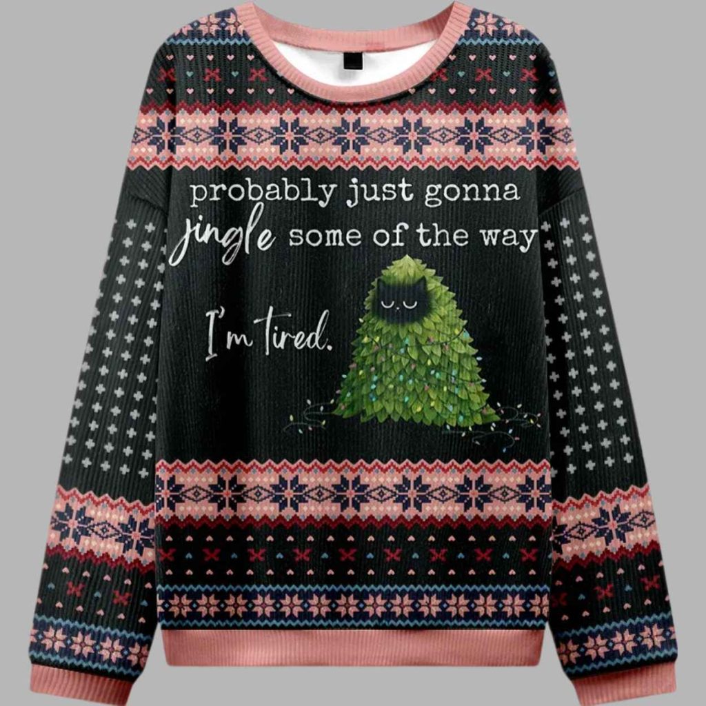 Tired Kitsmas Tree Christmas Ugly Sweater 2 Tired Kitsmas Tree Christmas Ugly Sweater 2