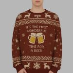 Wonderful Time For a Beer Christmas Ugly Sweater