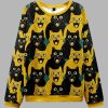 Yellow Cat And Black Cat Christmas Ugly Sweater 1