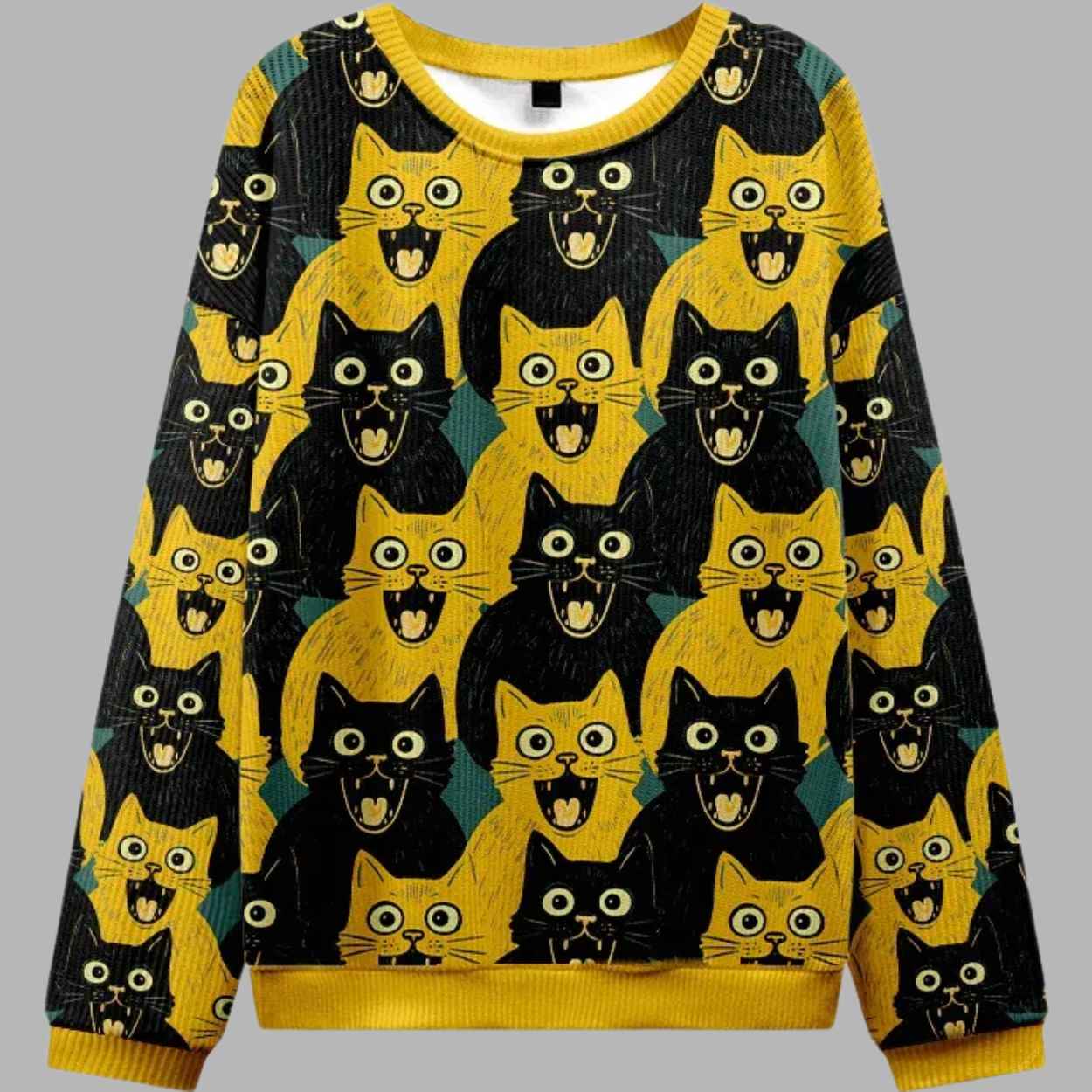 Yellow Cat And Black Cat Christmas Ugly Sweater 2 Yellow Cat And Black Cat Christmas Ugly Sweater 2