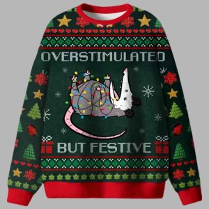 Overgestimuleerd But Festive Ugly Christmas Sweater 2