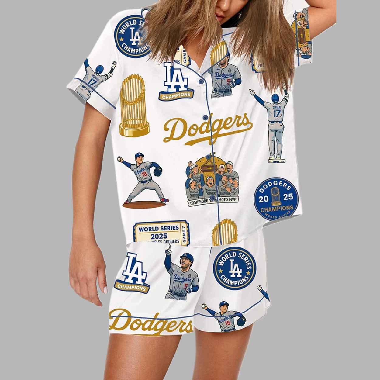 Dodgers Baseball World Series 2025 Pajama Set 1 Dodgers Baseball World Series 2025 Pajama Set 2