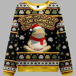 Christmas Frogs Drive Away Humans Christmas Ugly Sweater 1
