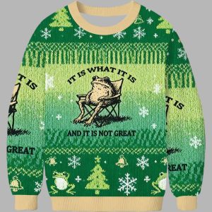 Resting Frog Funny Christmas Ugly Sweater 2