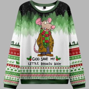 Save My Little Broken Body Christmas Ugly Sweater 1