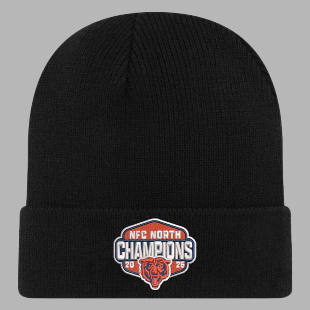 2025 Bears NFC North Champions Knit Hat 1