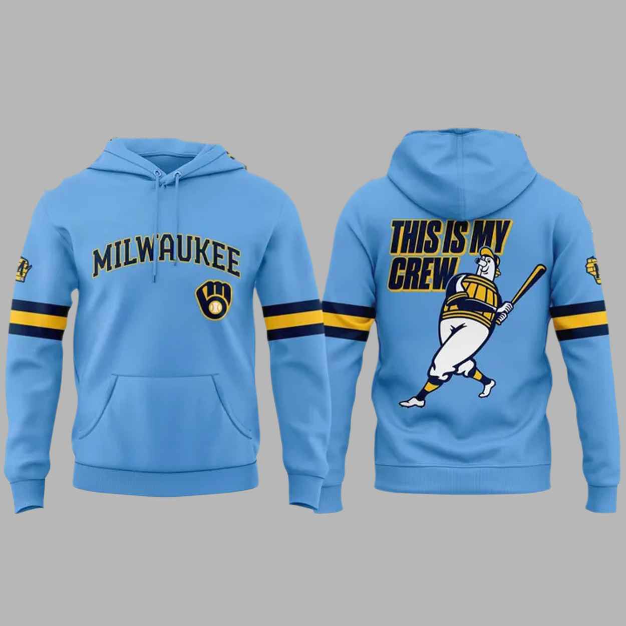 2025 Brewers Powder Blue Hoodie 2 2025 Brewers Powder Blue Hoodie 2