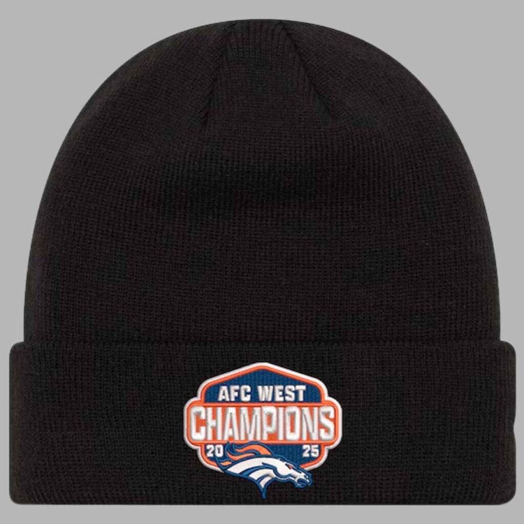 2025 Broncos AFC West Champions Knit Hat 2 2025 Broncos AFC West Champions Knit Hat 2