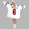 Baker Mayfield 6 Captain Tampa Bay Football Unisex Blanket Hoodie 2