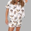 Beagle Silky Satin Pajama Set 4