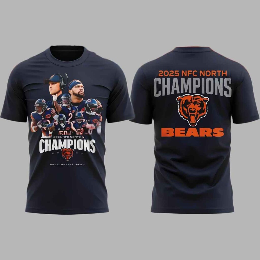 Bears 2025 NFC NORTH Division Champions T Shirt 2