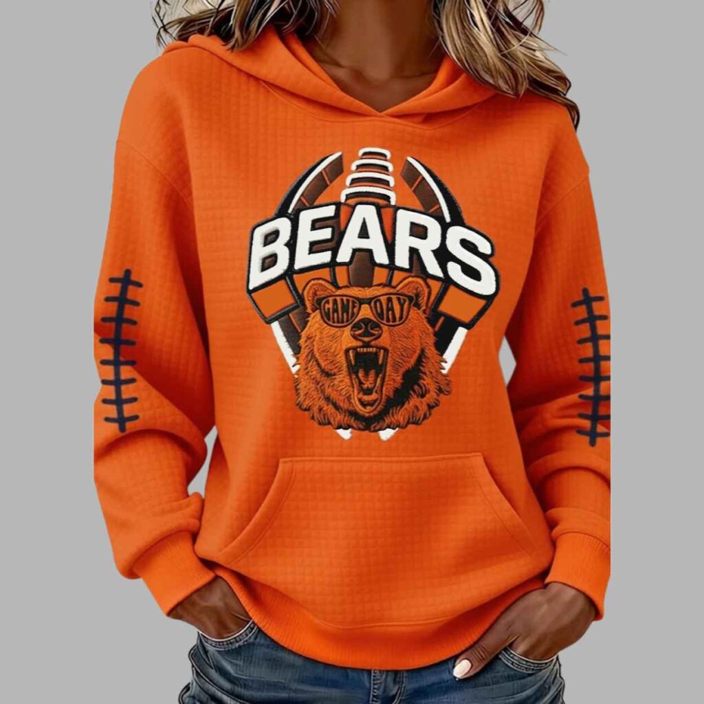 Bears Football Waffle Hoodie 2