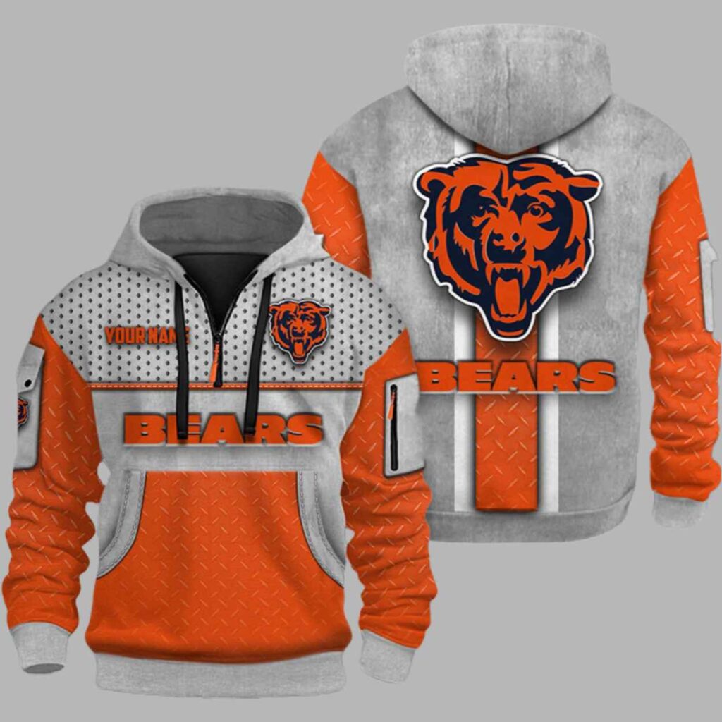 Bears Personalization 3D Half zip Hoodie 2