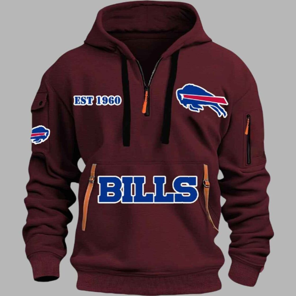 Bills EST 1960 Quarter Zip Hoodie 4