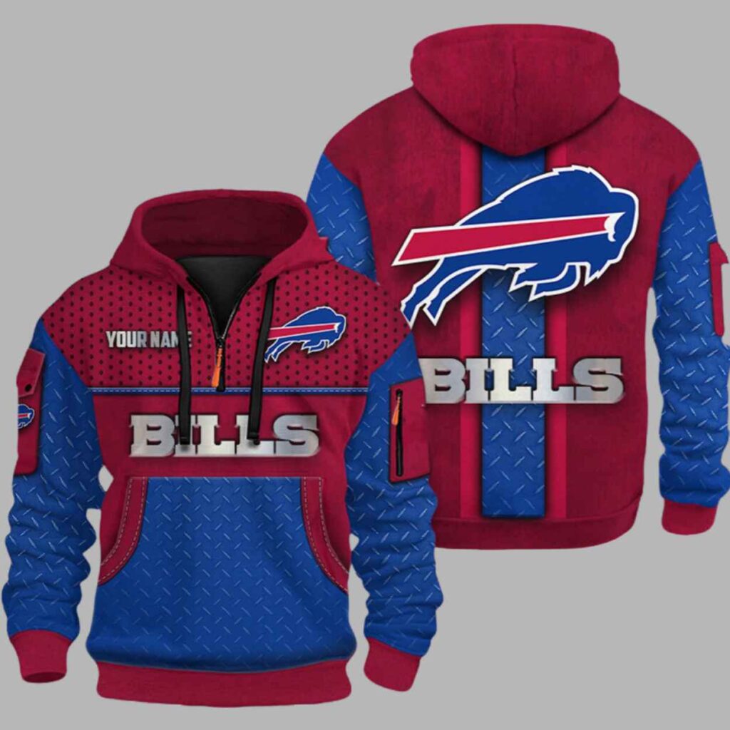 Bills Personalization 3D Half zip Hoodie 2