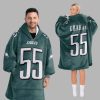 Brandon Graham 55 Philadelphia Football Unisex Blanket Hoodie 1