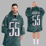Brandon Graham 55 Philadelphia Football Unisex Blanket Hoodie