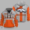 Broncos Personalization 3D Half zip Hoodie 2